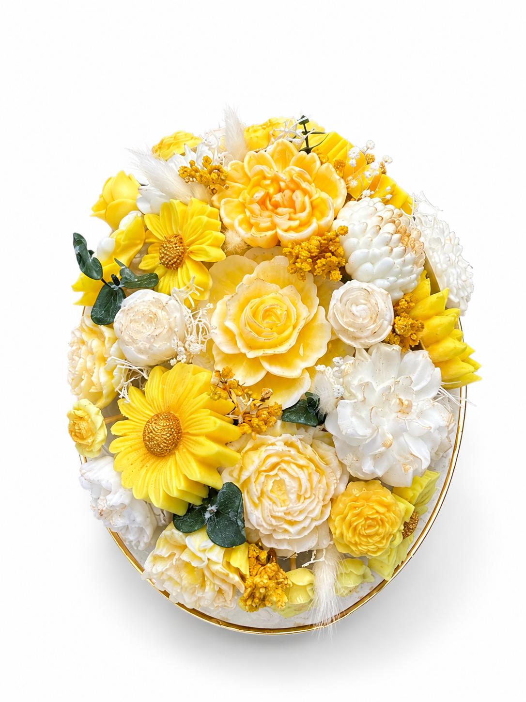 Golden Bloom Handcrafted Floral Wax Melt Bouquet